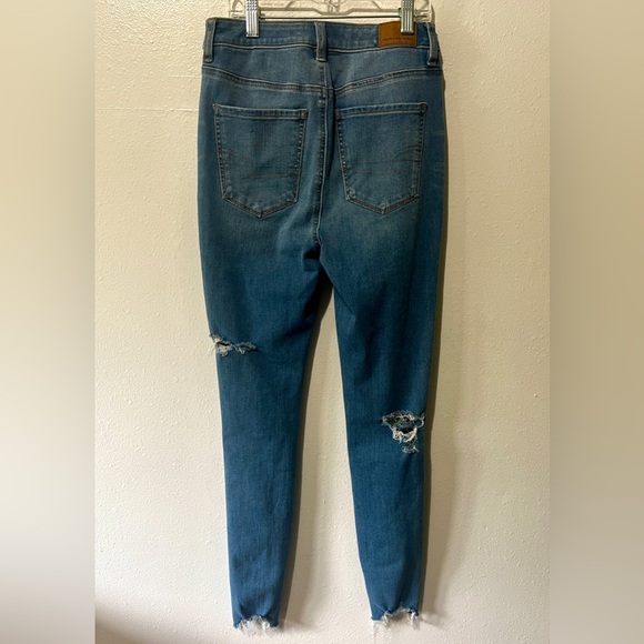 American Eagle Super Distressed Hi-Rise Jegging Skinny Jean - Size 2 (25") - Picture 8 of 13